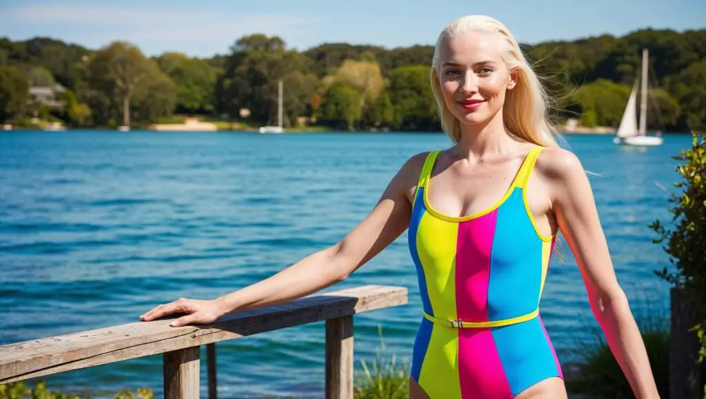 Bright Colored One Piece Swimsuit