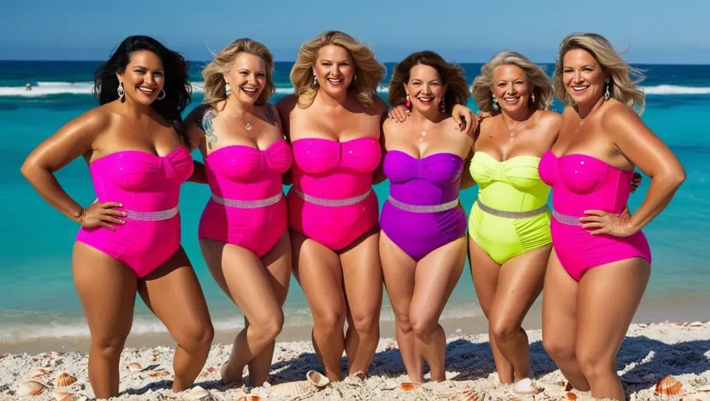 Neon Pink Plus Size Swimsuit